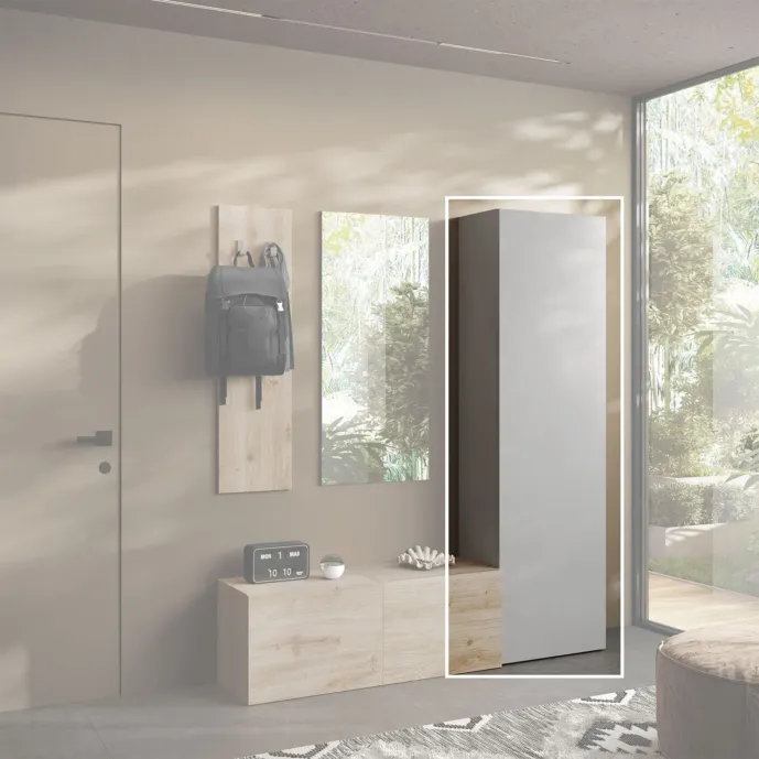 colonna 1 anta con ripiani