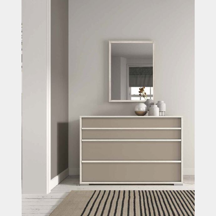 Comò moderno Bianco altea e Visone