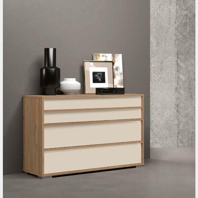 Comò moderno Orzo e Noce biondo