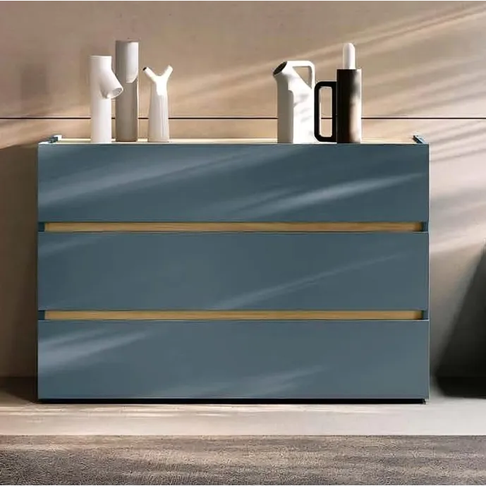 comò petrolio e rovere nordico