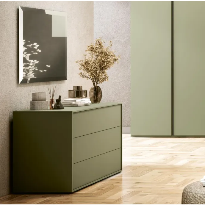 comò muschio laccato