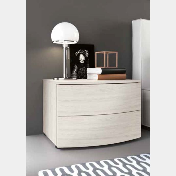 Coppia comodini moderni, finitura Bianco altea Zenzero Shop