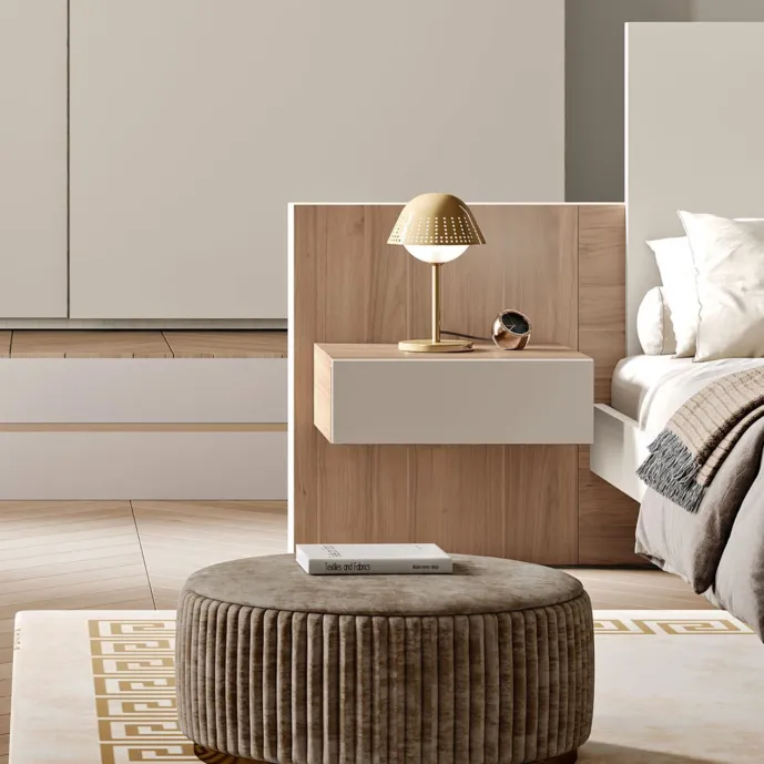 Comodino sospeso, Sequoia honey e Corda Zenzero Shop