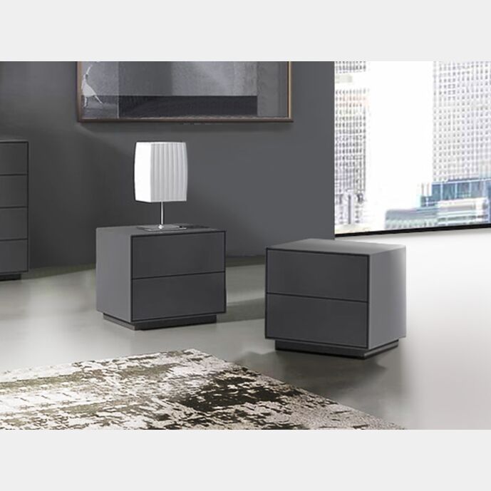 comodini moderni grigio scuro