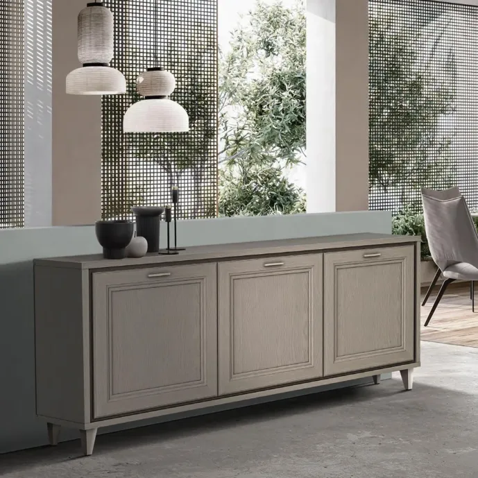 credenza contemporanea 3 ante tortora