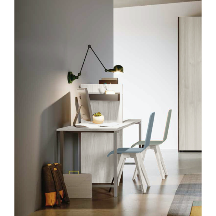 Scrivania doppia postazione in Bianco altea