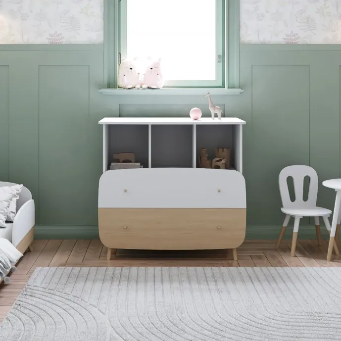 fasciatoio due cassetti bianchi