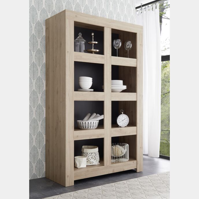 libreria con 8 ripiani rovere