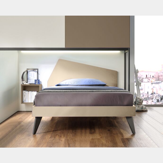 Letto ragazzi Iceberg una piazza e mezza Moretti Compact, Crema