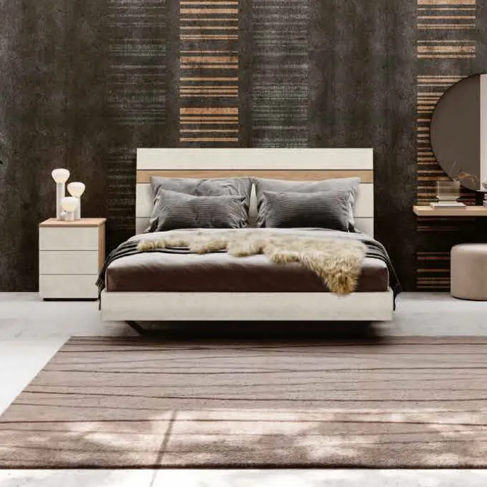 letto spatolato bianco