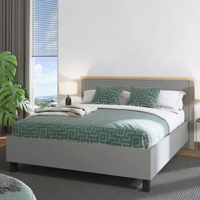 letto contemporaneo grigio