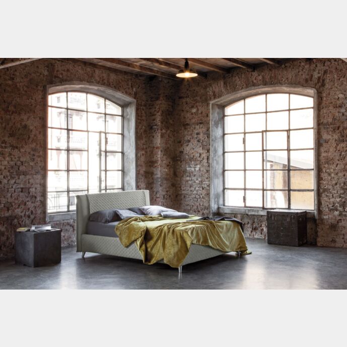 Letto matrimoniale contenitore Penelope, Made in Italy, disponibile in 70 finiture