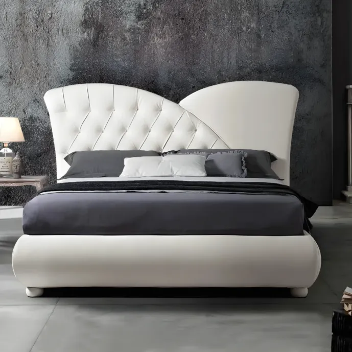 letto ecopelle contemporaneo