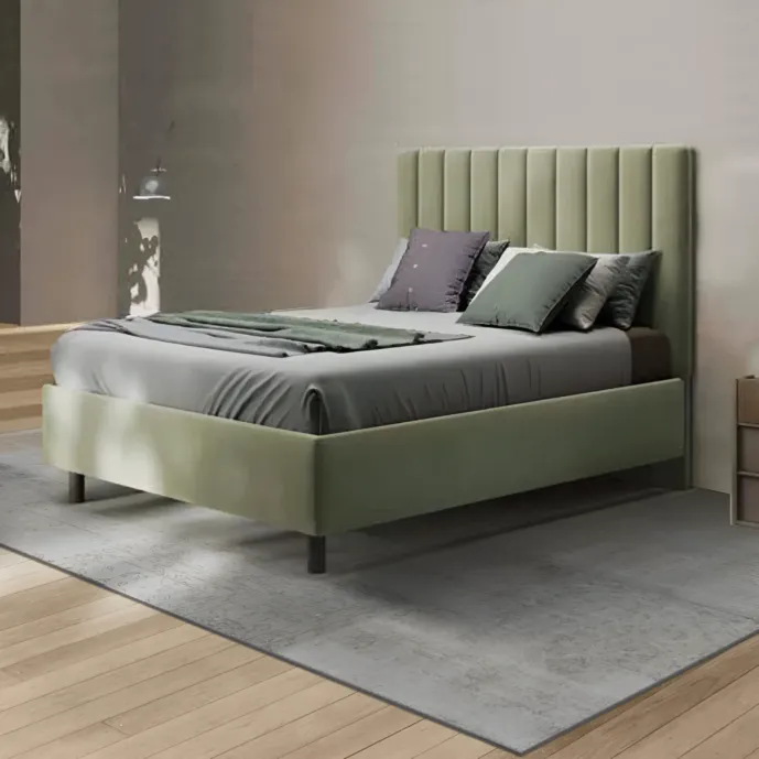 letto velluto salvia