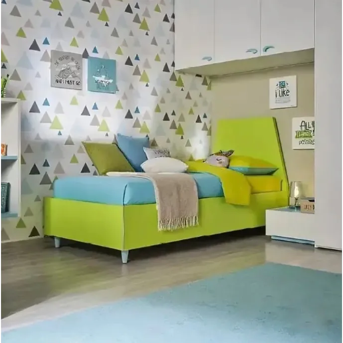 letto singolo moretti verde