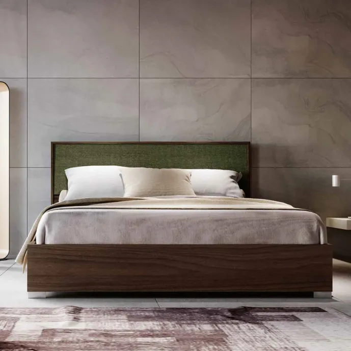 letto legno e tessuto