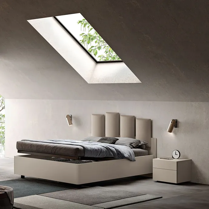Letto contenitore matrimoniale, Corda Zenzero Shop
