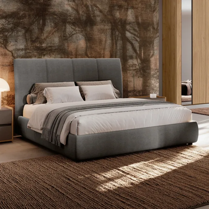 Letto matrimoniale contenitore, 160x190, Antracite