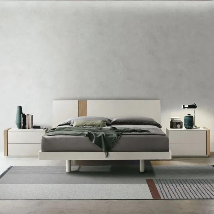Letto Tablet Tomasella, finitura Yuta e Noce ambra Zenzero Shop