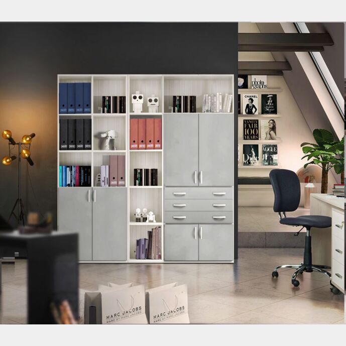 Libreria da ufficio Cloud con spessore 22 mm, made in Italy