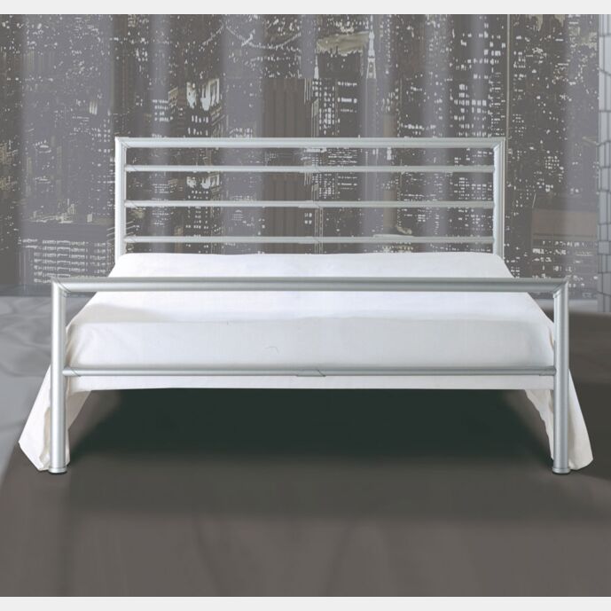 Vendita letti in ferro battuto, letto Draco bianco perlato