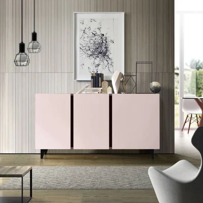 credenza rosa 3 ante