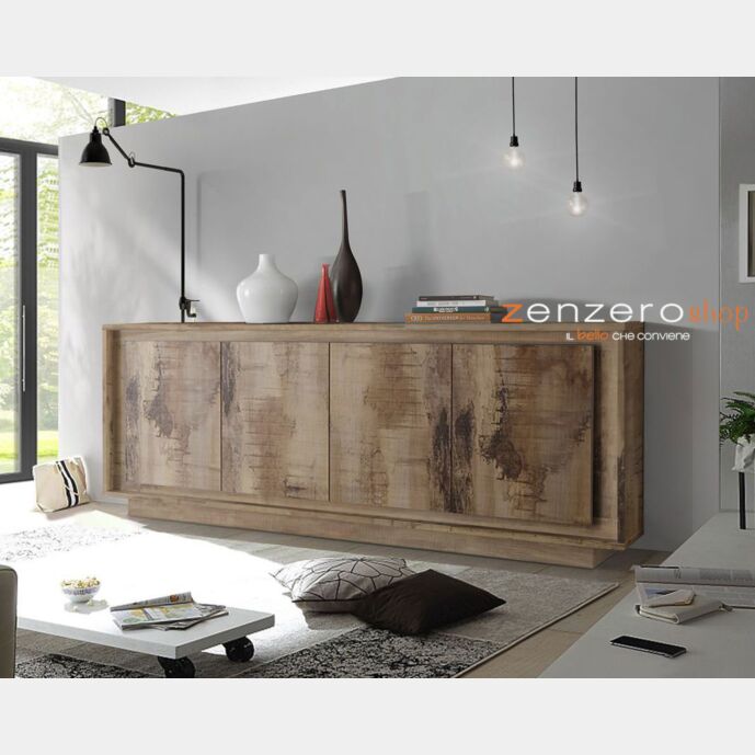 Madia Pedro di Design, 4 ante, finitura totalmente Pero