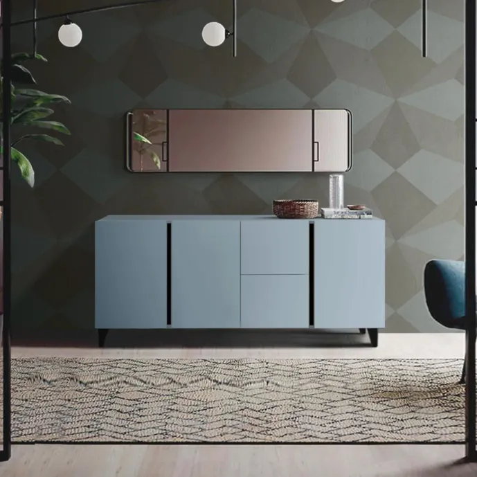 madia azzurra con cassetti