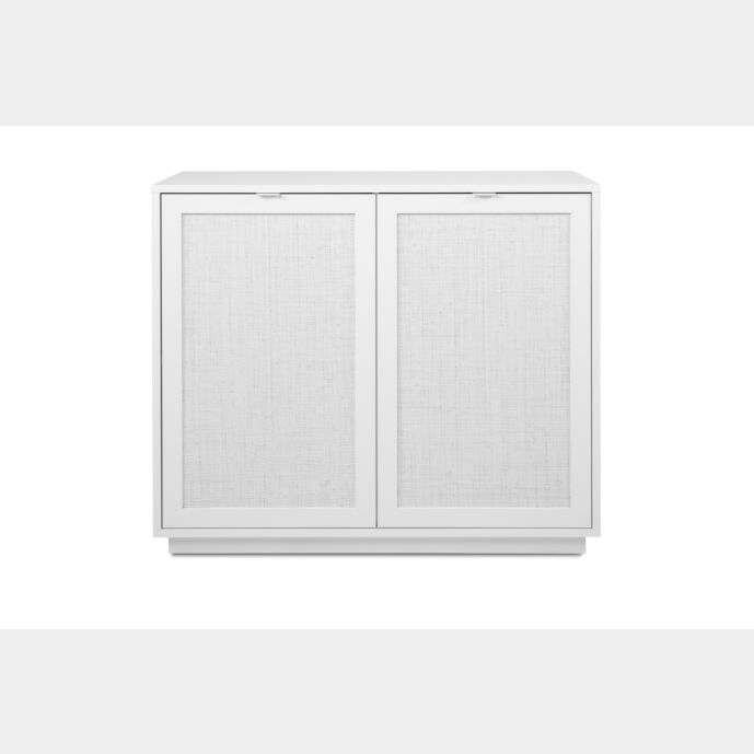 Madia Kara bianca 2 ante con frontali effetto Rafia bianca