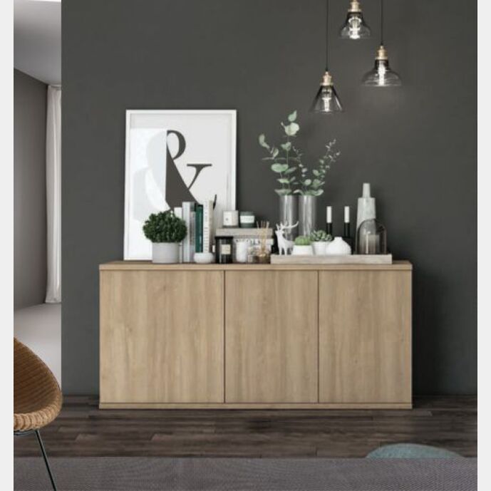 Madia moderna di design in finitura Royal Oak