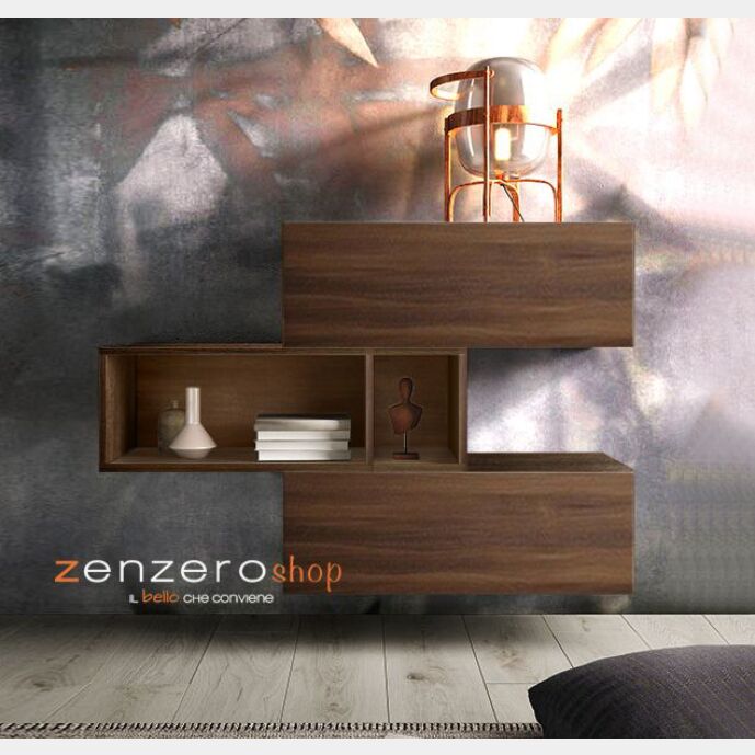 Madia moderna sospesa GJ 504 in finitura Quercia brown