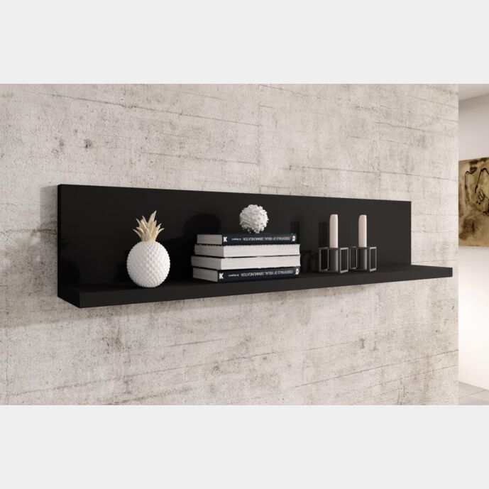 Mensola moderna, finitura nero opaco