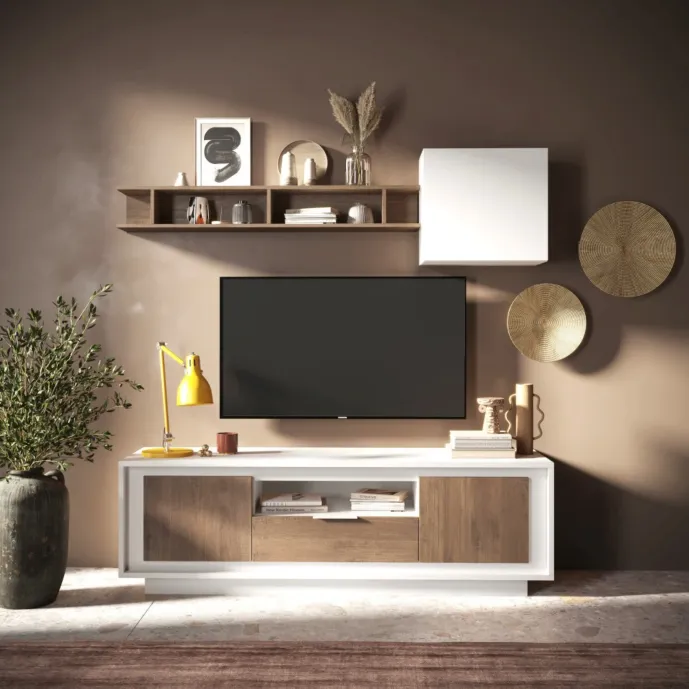 porta tv mercure e bianco