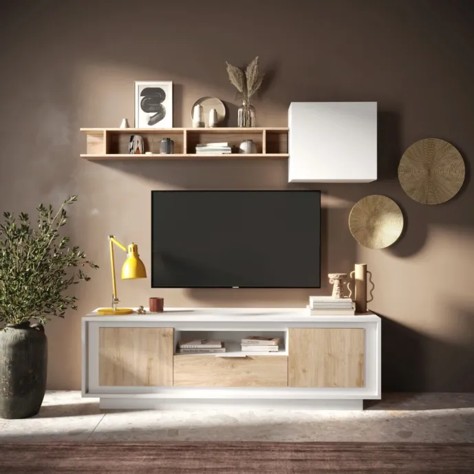 porta tv bianco e cadiz