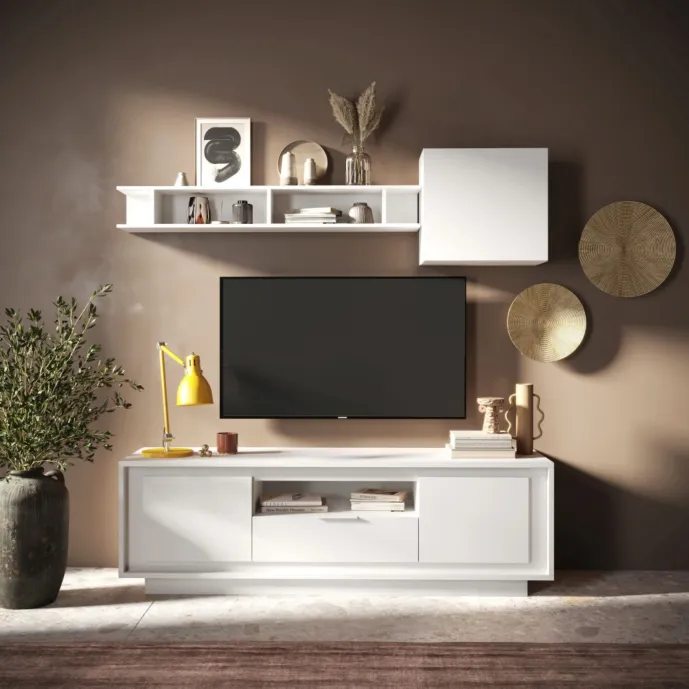 porta tv bianco opachi