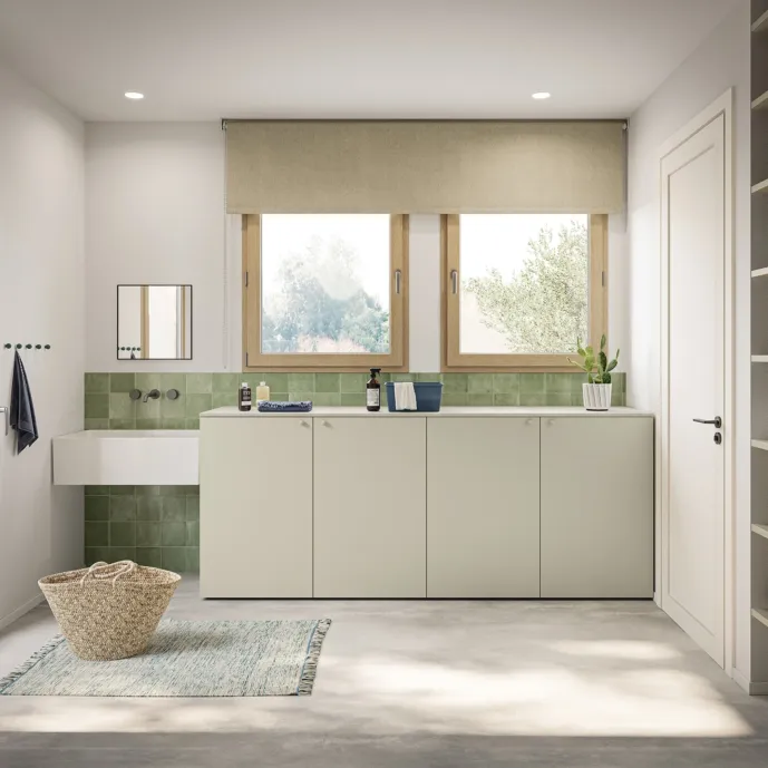 Mobile lavanderia 4 ante, L.240 H.98, Malta