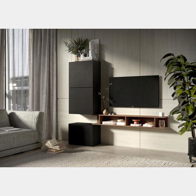 Parete attrezzata 180x30x160 h cm, Lava e Mercure, collezione Logica Zenzero Shop