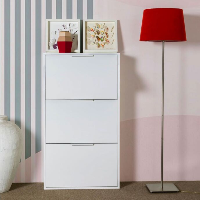 Scarpiere salvaspazio, colore bianco opaco