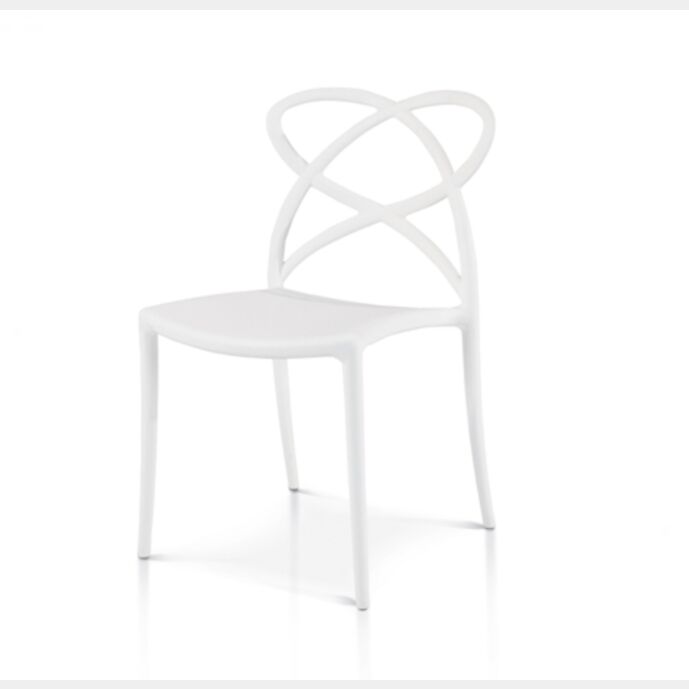 Sedia moderna e di design, bianco