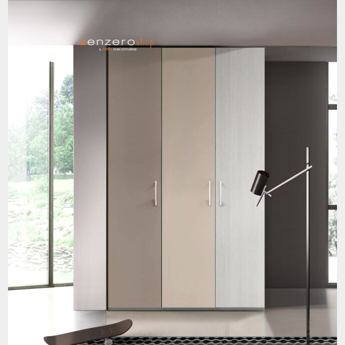 Armadio H.195 3 ante battenti per camerette in finitura LACCATO