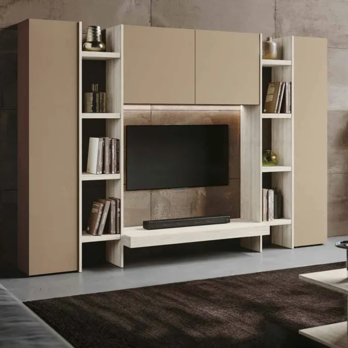 parete attrezzata oro