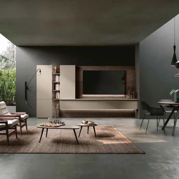 parete visone e noce