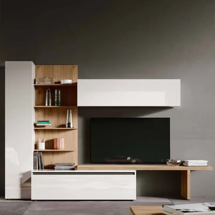 parete bianco e legno