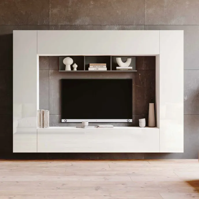 parete grigia e bianca