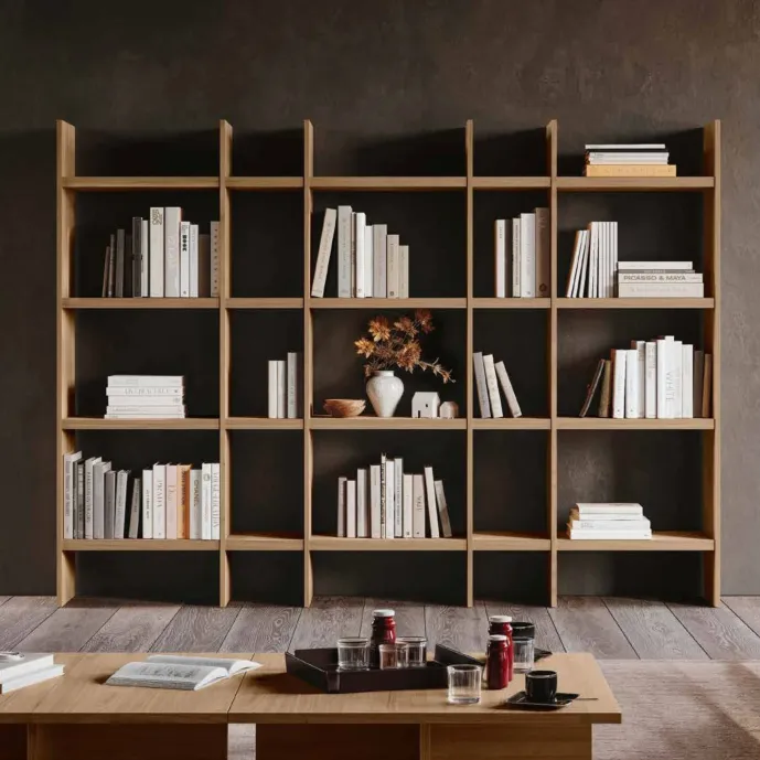 parete attrezzata noce biondo