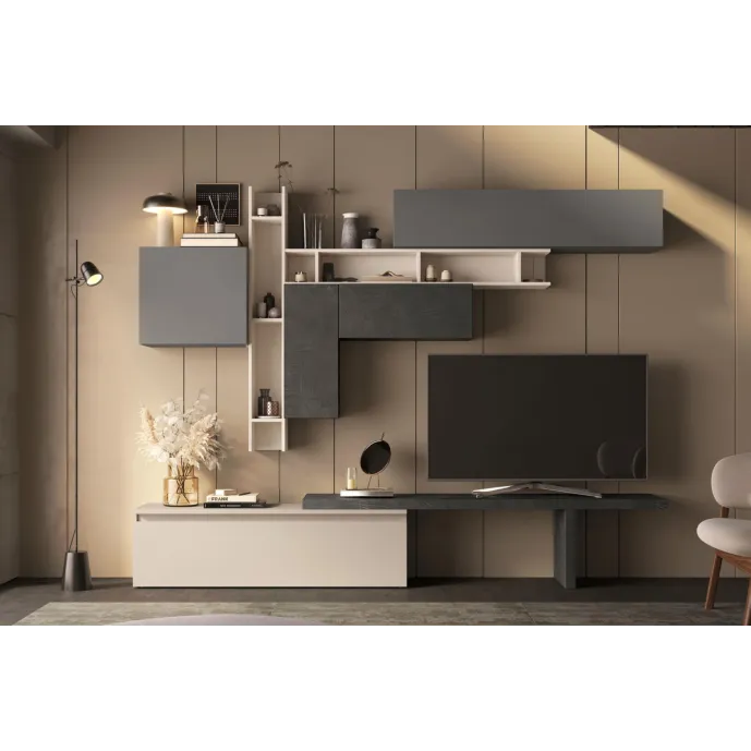 parete grigia e cashmere