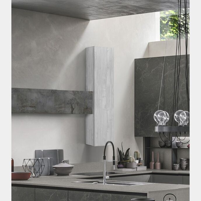 Pensile per cucina sospeso, Grigio artico