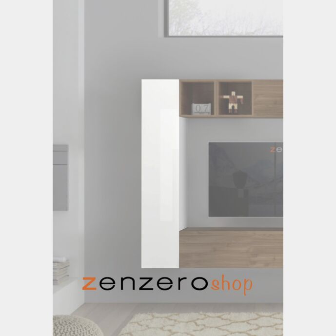 Pensile verticale di design, Bianco Lucido