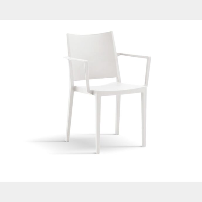 Poltrona da giardino in polipropilene, colore bianco