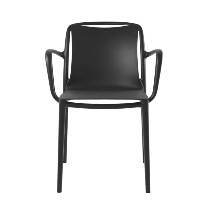 Poltrona Allegra da interni e da giardino, L.56 H.83 P.58, Antracite